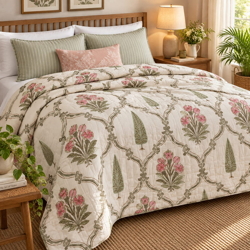 Pink Lattice Quilt