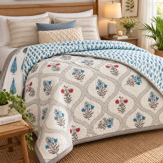 Lattice Printed Quilt