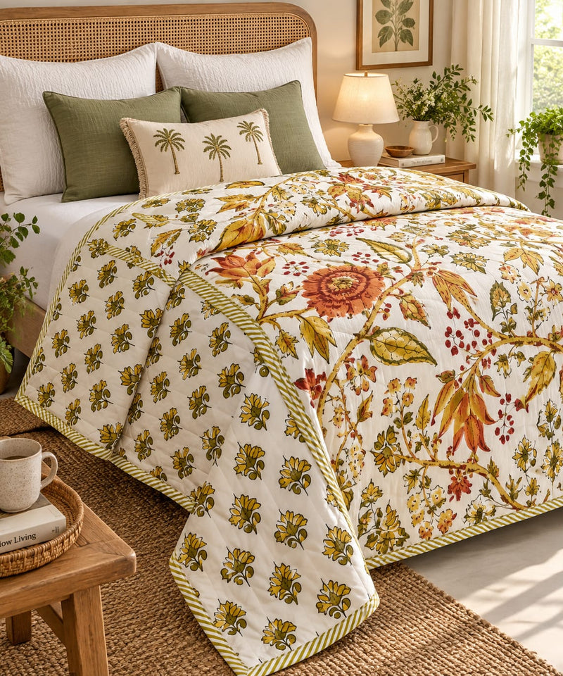 Mustard  Printed Dohar